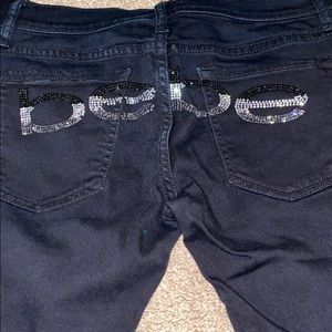 BEBE BLK LOGO SKINNY JEANS WORN TWICE.
